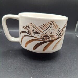 Starbucks Collectible Coffee Mug 12oz A Farmers Story With Scenic Brown Design